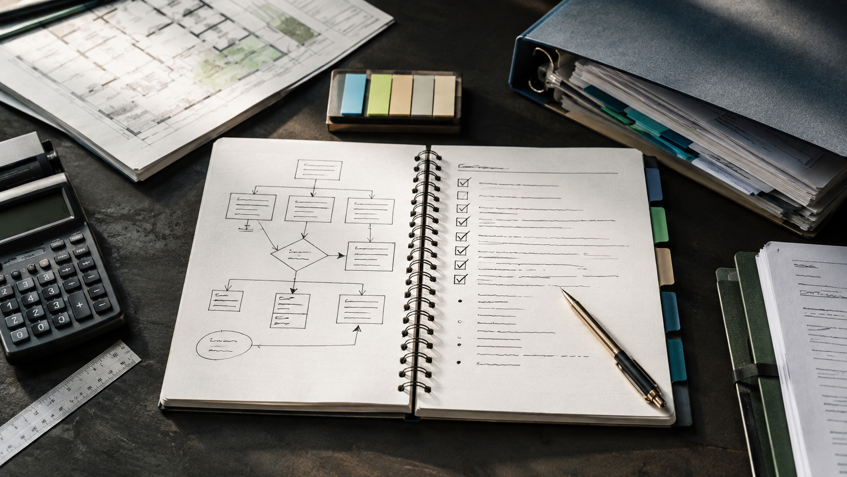 Πρακτικό workbook συμμόρφωσης με process map, checklist, κάτοψη και οργανωμένο φάκελο τεκμηρίων